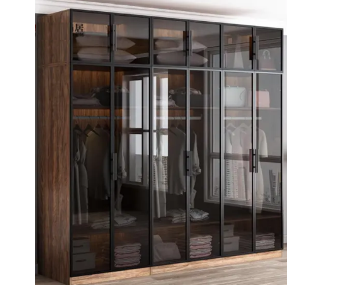 Tủ quần áo cánh kính cường lực đẹp gỗ chống ẩm